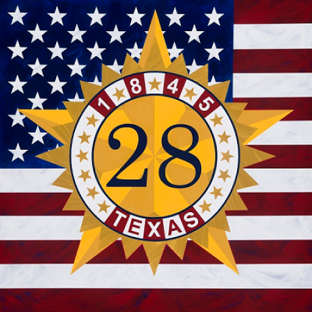 Fifty United Stars Texas #28 by artist James Allen Haager